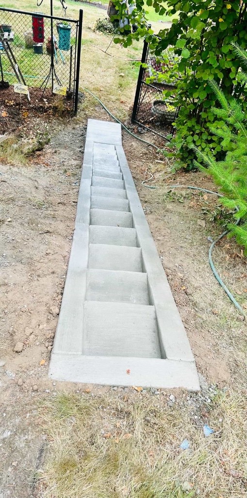 After: new concrete steps completed