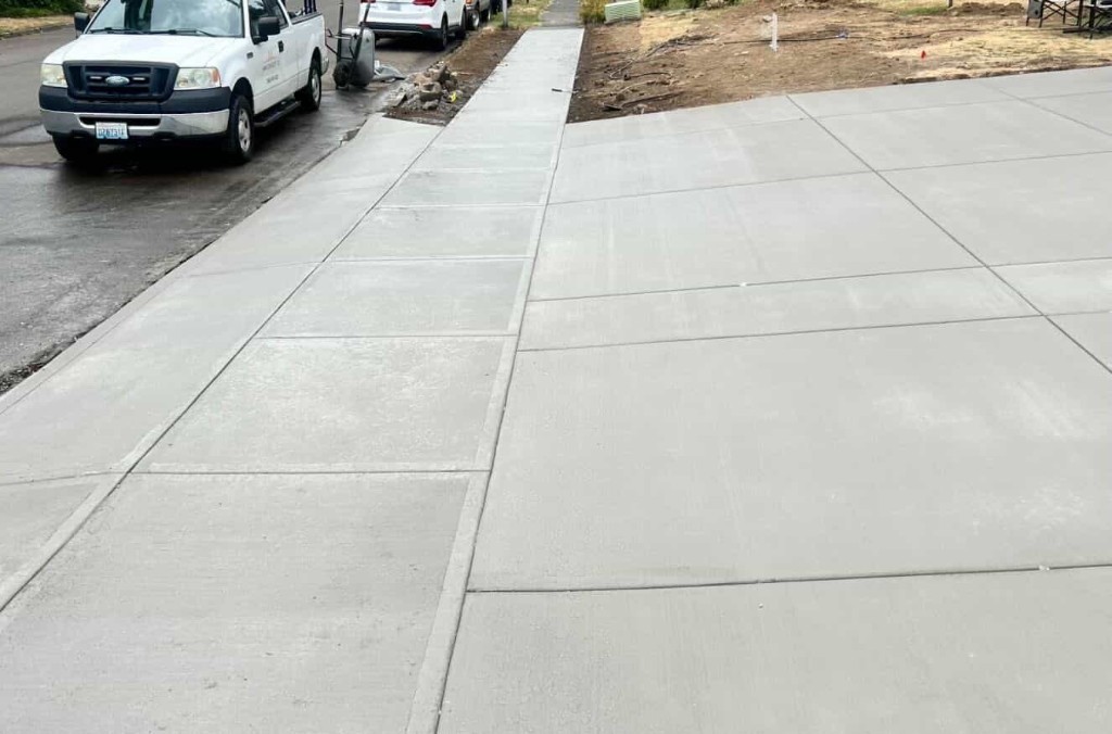 After: new driveway and sidewalk completed